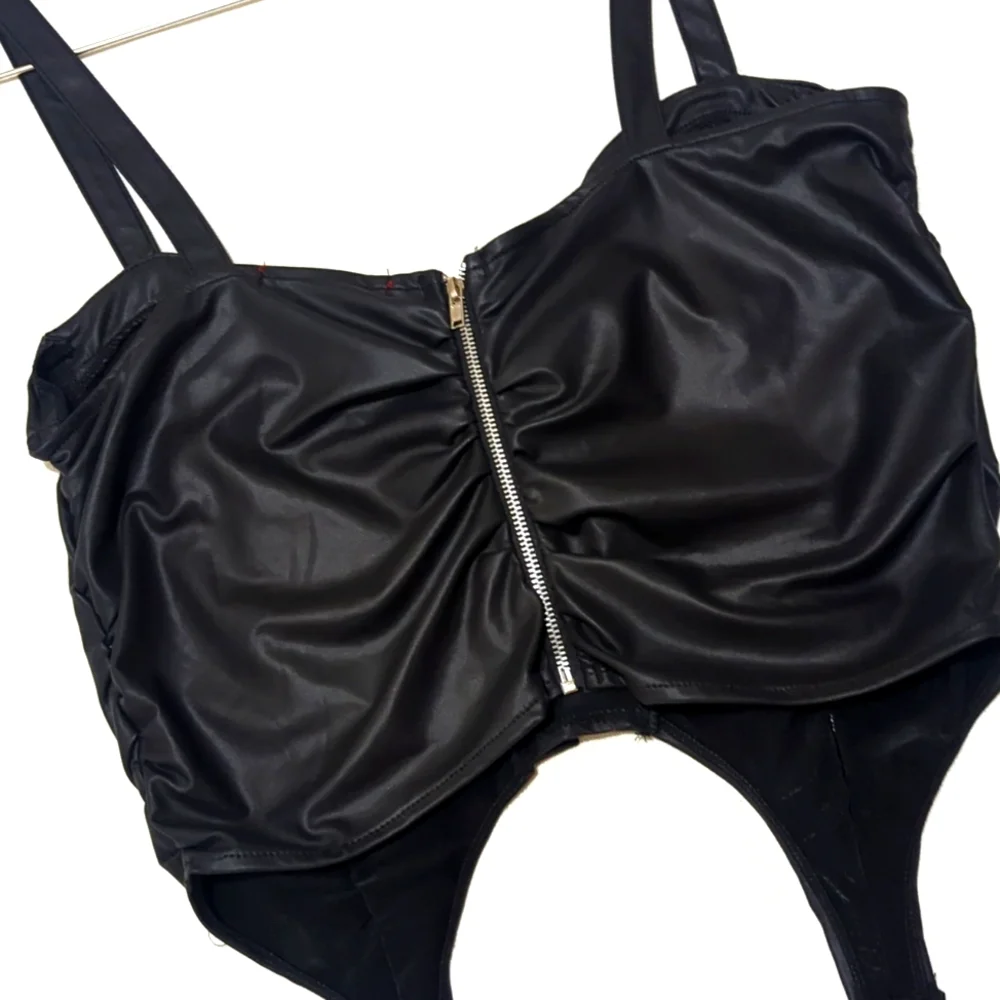 Roma Concept | Cropped Bustier | Lingerie Top | Y2K | Edgy | Goth | Grommet Top